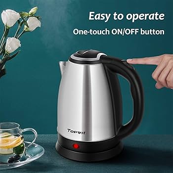 Electric Kettle - 2L, 1500W, Stainless Steel with Advanced Automatic Switch for Rapid Boiling and Safety quick boiler kettle for tea