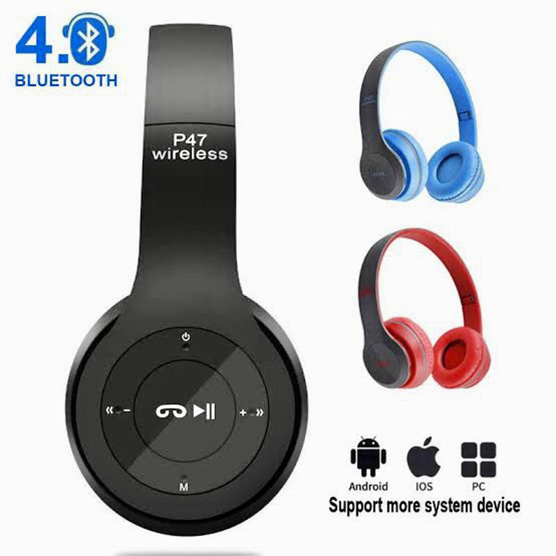 P47 Wireless headphones with Microphone Bluetooth Foldable Headset