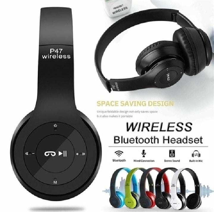 P47 Wireless headphones with Microphone Bluetooth Foldable Headset