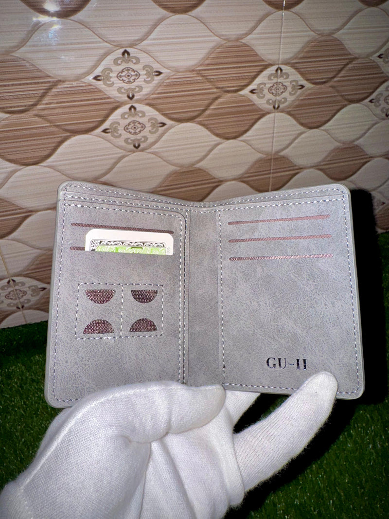 GU-II Male Short Thin Man Purse Wallet Retro Student CrossPurse Young Men's Personality Tide