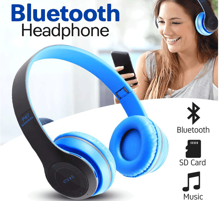 P47 Wireless headphones with Microphone Bluetooth Foldable Headset