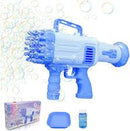 Bubble Machine Automatic Electric Gatling Bubble Guns Bubble Maker 32 Hole Bubble Gun With 1 Liquid Bottle Outdoor Fun Kids Toys for Boys and Girls